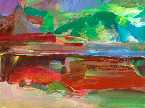 Kopflandschaft I, 30 x 40 cm, Acryl auf LW, 2013